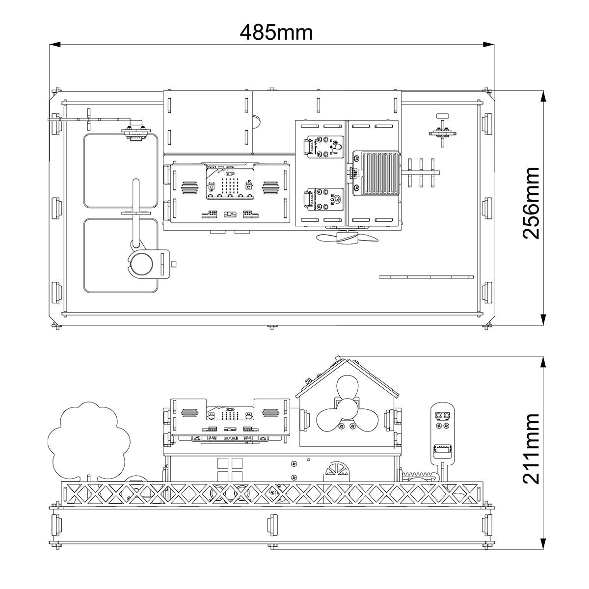 Hiwonder IoT Smart House Kit for Electronic DIY Education Support micro:bit Programming Hiwonder IoT Smart House Kit for Electronic DIY Education Support micro:bit Programming